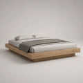 Futonbett aus massiver Eiche, 160 × 200 cm, Natur, ohne Kopfteil